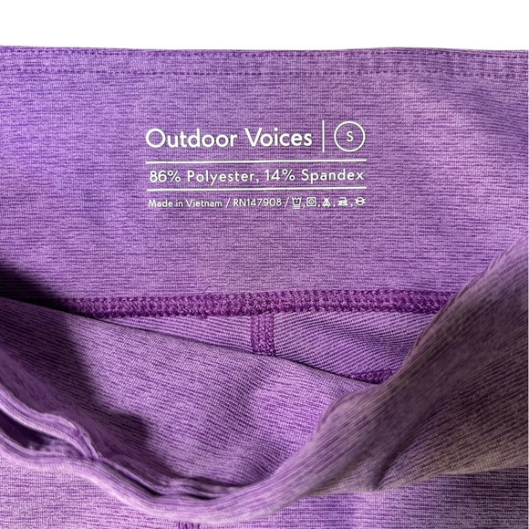 Outdoor Voices | Warmup 7/8 Leggings in purple heather, Size small - Picture 4 of 8